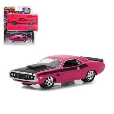 GREENLIGHT 29943 1970 DODGE CHALLENGER T/A BFGOODRICH VINTAGE AD CARS PINK 1/64