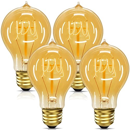  Edison Bulbs 40 Watt, Vintage Light Bulbs, A19 Antique Incandescent 4 Pack
