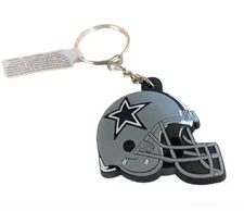 Dallas Cowboys Keychain Key Ring 3D Football Helmet Team Logo PVC Rubber NFL