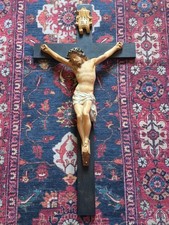 LARGE VINTAGE NUNS CONVENT WOOD & PLASTER WAL...