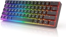 Mechanical Gaming Keyboard HK GK61 61 Key RGB Compact USB Wired Backlit LED Mini