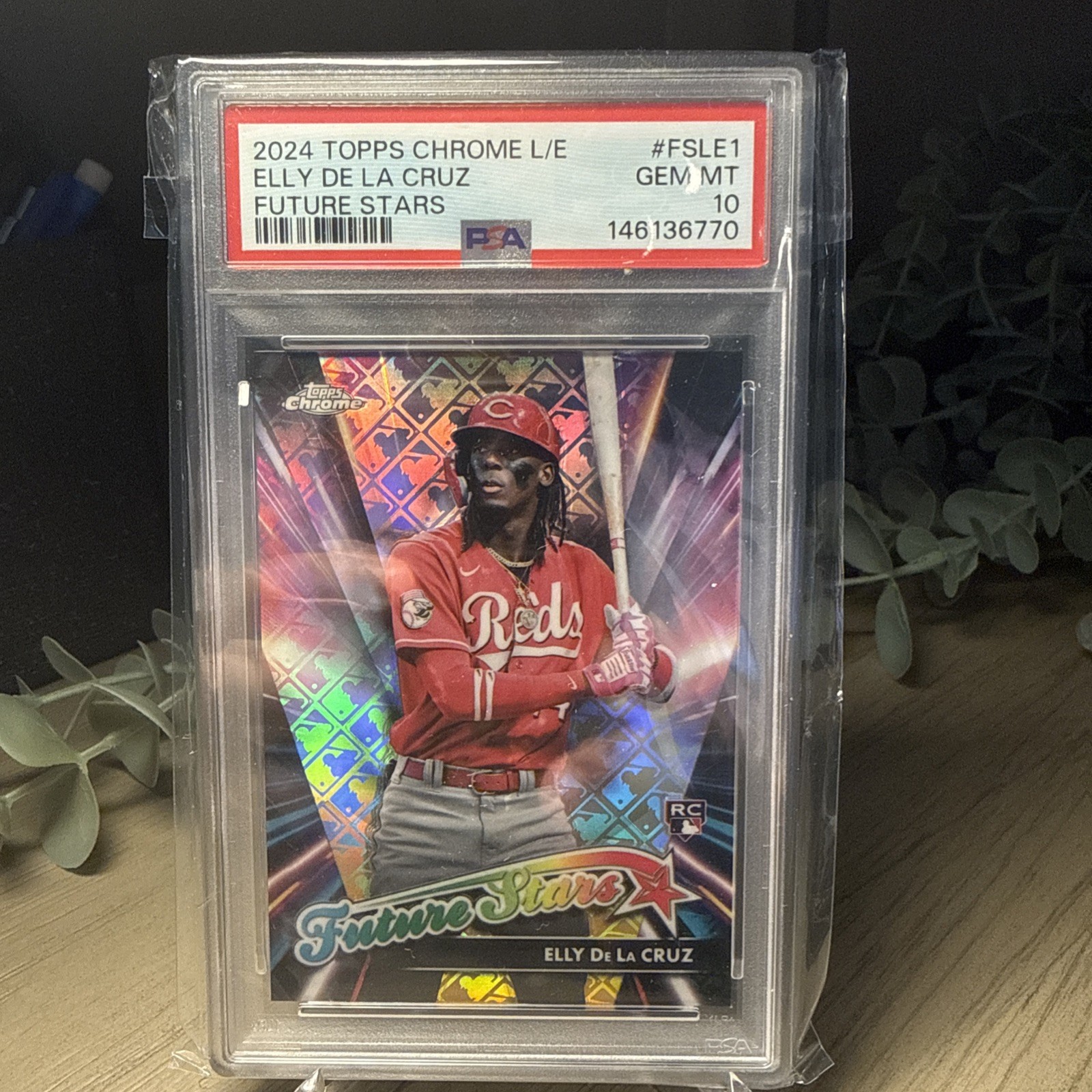 2024 Topps Chrome Logofractor Future Stars Elly De La Cruz #FSLE-1 (PSA10!) view 1