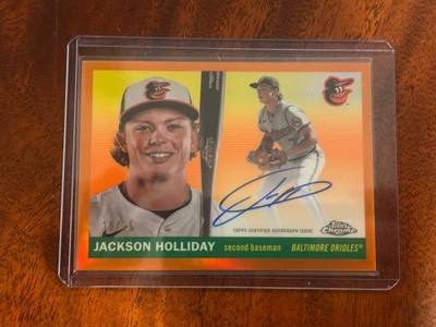 2025 Topps Chrome Platinum #CPA-JH Jackson Holliday Auto Orange Refractors #/25