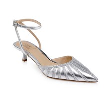 Women's Jewel Badgley Mischka Fable Evening Pumps Silver Metallic