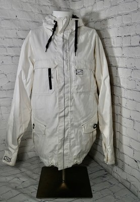 Burton The White Collection Men s White Snowboarding Skiing Jacket Sz. L