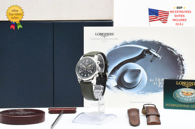  RARE [N MINT w/ Box] LONGINES L2.620.4 Avigation Chronograph 40mm Auto Men's