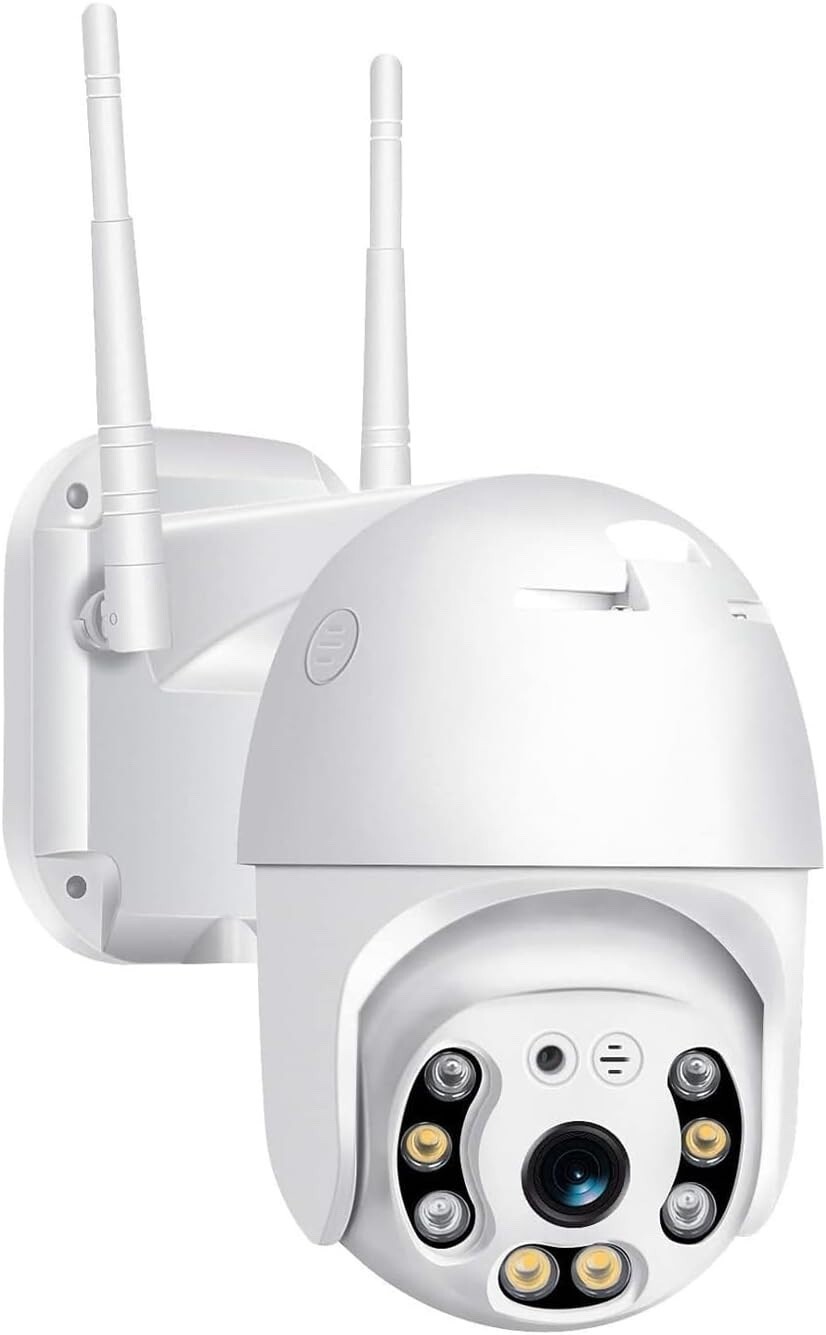 Telecamera Sicurezza Esterna PTZ WiFi Dome Zoom Notturno Micro SD