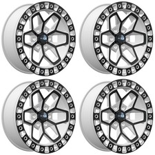 Set Of 4 17 Gloss White Black Alloy Wheels Rims For Jeep Truck 5x127 Z7k8 4x4 O