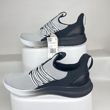 Adidas Lite Racer Adapt 7.0 Men s 9.5 Black White Cloudfoam Slip On Sneakers New