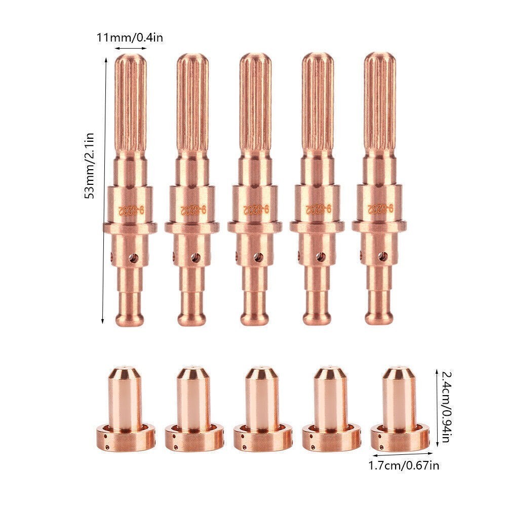 5pcs 9-8215 Electrode   5 pcs 9-8210 Nozzle Tips for Thermal Dynamics SL60/100