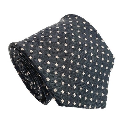 Cape Cod Neckwear Black Geometric Men's Silk Neck Tie Jacquard Fabric