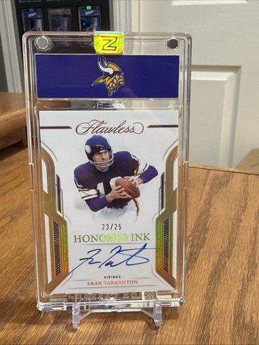 2023 Panini Flawless Fran Tarkenton Honored Ink Auto #/25 Vikings in New Case