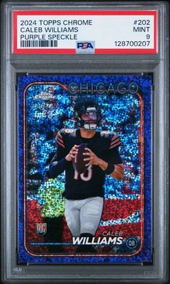 2024 TOPPS CHROME PURPLE SPECKLE #202 CALEB WILLIAMS 230/275 PSA 9