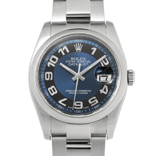 Rolex Datejust 116200 36mm Stainless Steel Blue Wristwatch #WW...