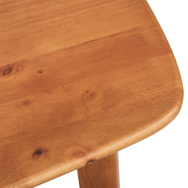 Nettie Mid Century Modern Rectangular Dining Table Walnut Finish