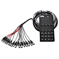 Speakers 12 Channel Low Profile XLR Send Circuit Board Snake Cable, XLR Split...