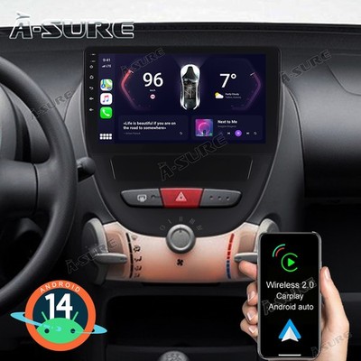 Für Peugeot 107 Citroen C1 Toyota Aygo Autoradio Android 14 Carplay GPS 2+32G FM