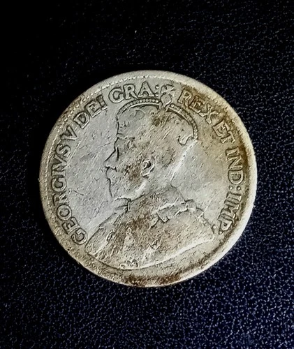1936 Canada 25 Cents George V Low Mintage Coin. Silver