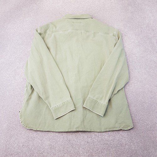 All Saints Mens Shirt Large Green Drobak Military Overshirt Utility Army Field - Picture 9 of 10