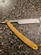 Antique Union Cutlery Wedge Straight Razor - Butterscotch Scales - Shave Ready