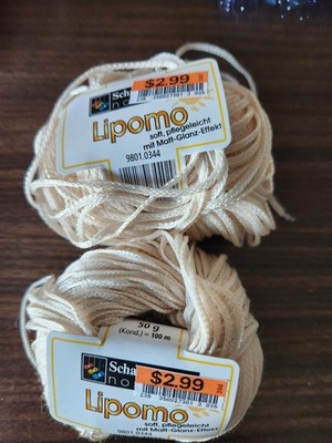 Schachenmayr Lipomo Yarn 2 balls Off white # 6720  new