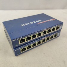 LOT OF 2 - NETGEAR ProSAFE 8-Port Gigabit Ethernet Switch GS108v3 NO POWER CORDS