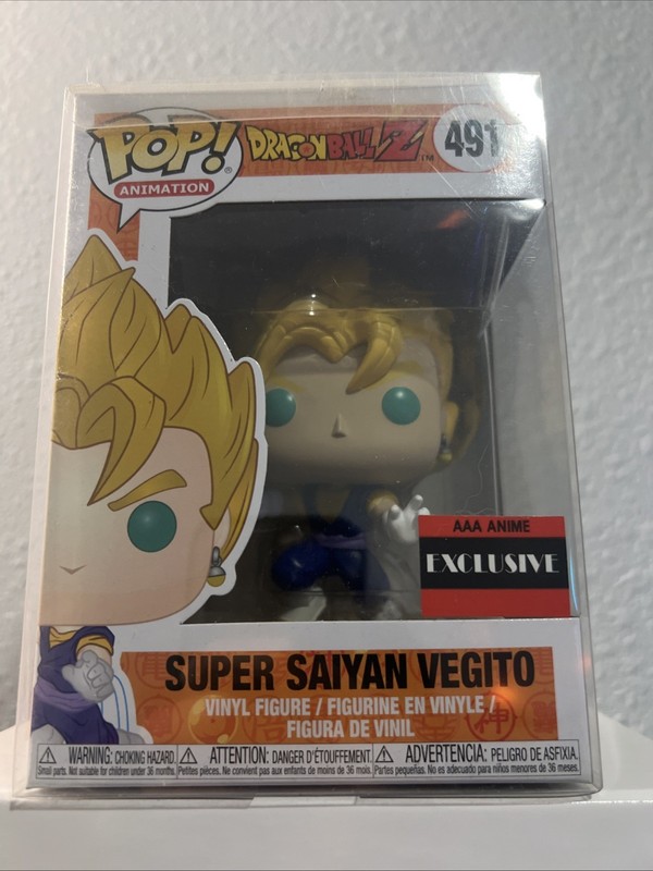 Funko Pop! Dragon Ball Z Super Saiyan Vegito #491 Exclusive Figure AAA Condition