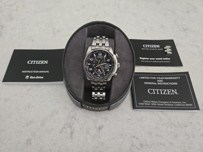 Citizen Men s Eco-Drive A-T Alarm Radio Controlled World Time Watch AT9010 wr200