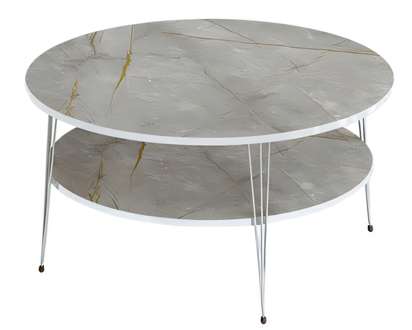 Moderner Grauer Couchtisch Aus Holz Mit Stilvollem Design-image