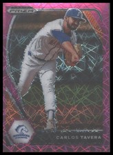 2021 Panini Prizm Draft Picks #PDP137 Carlos Tavera Pink Velocity Prizm