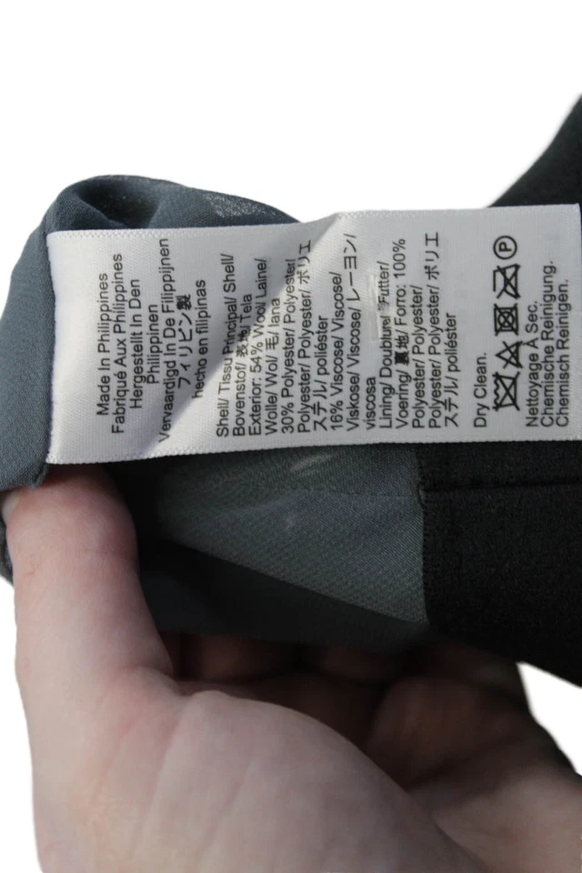 J Crew Womnes Pull On A Line Skirt Blue Wool Blend Size Small - Image 4 of 4