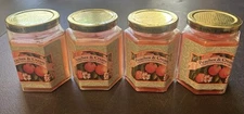 4 Vintage Home Interiors & Gifts Peaches and Cream Scented Jar Candles New