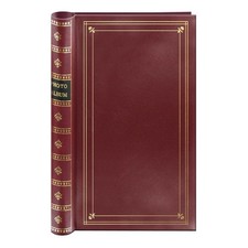 Spiral Bound Photo Album 300 Bi-Directional Memo Pockets Hold 4x6 Photos, Bur...