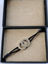 Bulgari bracelet argent 925 sur cordon. 