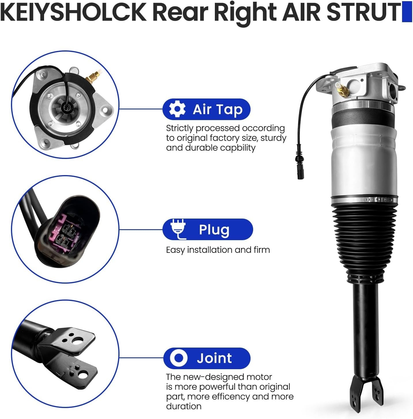 2003-2019 Bentley Continental Rear Right Air Ride Suspension Air Strut Assembly