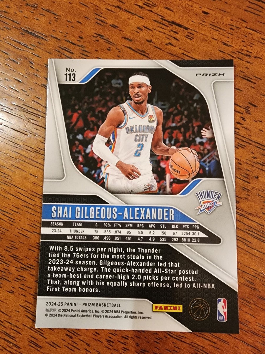 Shai Gilgeous-Alexander 2024-25 Prizm #113 Red Wave Prizm | eBay