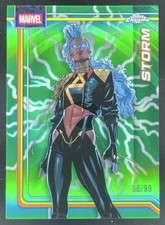 2026 Topps Chrome Marvel Comics Storm's Green Lightning Refractor #169 Storm /99