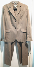Talbots Stretch Woman 2 Pieces Suit Beige Size 12 Cotton/Spandex/New with Tags