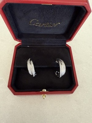 Cartier Trinity White Gold Diamond XL Earrings