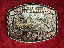 Rodeo  2024  Team Roping X Treme Champion Trophy Buckle  Knoxville Tenness  Rare  W30