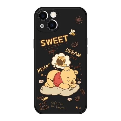 With Iphone 15 Pro - Winnie The Pooh Case - Cute Character Disney Smartphone Ca_