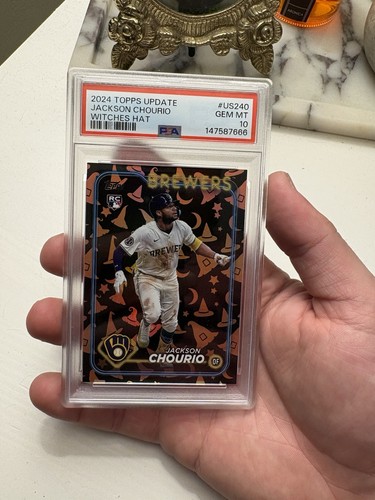 2024 Topps Update Series - Jackson Chourio #US240 Witches Hat Foil (RC) /5 - Picture 1 of 2