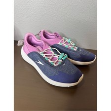NWT 5-6 Speedo Women's Athletic Slip-On Sneakers in Pink, Navy Teal