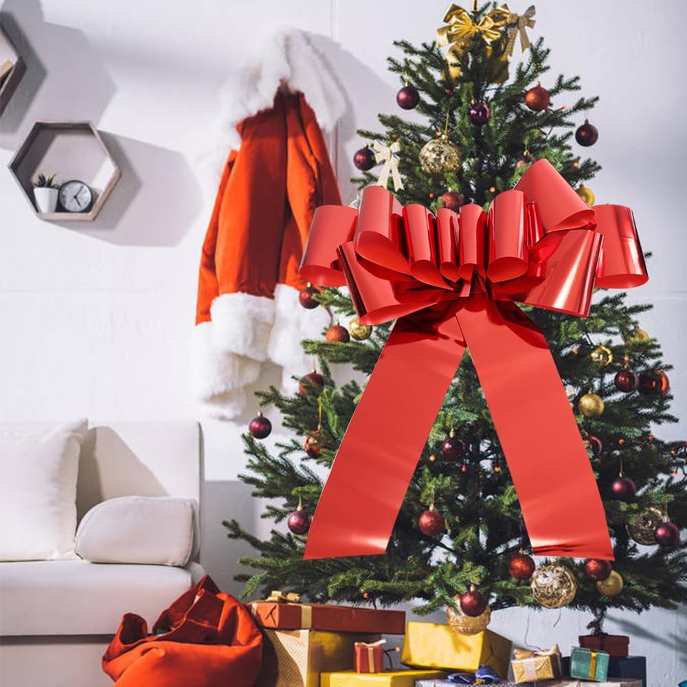 Giant Bow for Car,Big Red Car Bow 30inch Large Giant Bow for Gifts,Large Gift...