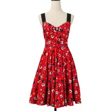 MARC JACOBS Floral Corset Dress Red Women’s Size 00
