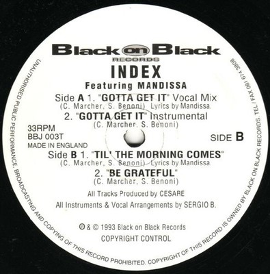 Index  Featuring Mandissa - Gotta Get It (12'')