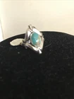 NOS Vintage Bell Trading Post Navajo Sterling Silver Turquoise Size 6 Ring 3.9gm