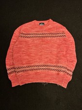 Unisex 1990’s Vintage Woolrich Red/Black Striped Sweater Patterned Mens size M