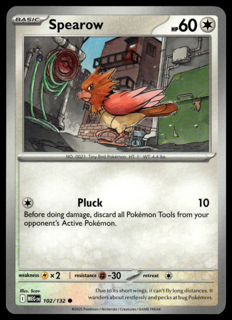 Spearow ME01: Mega Evolution 102/132 Normal NM
