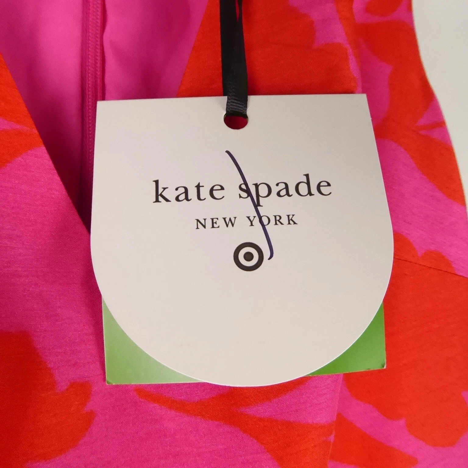 Abito donna Kate Spade x Target taglia 00 classico rosa peplo midi ospite matrimonio nuovo con etichette